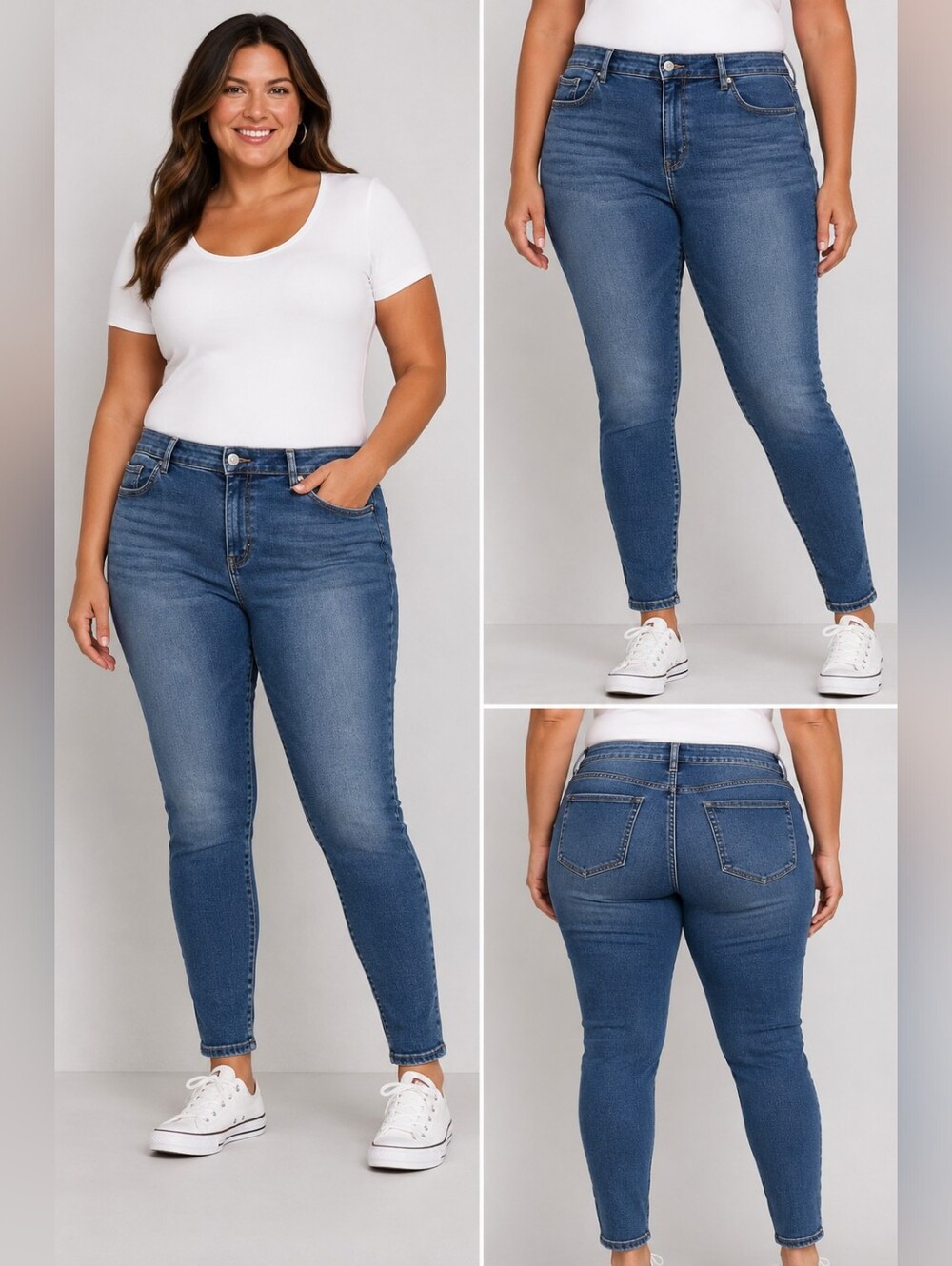 Lane Bryant Signature Fit Skinny Jeans Women’s 24W Blue Denim Stretch Plus Size